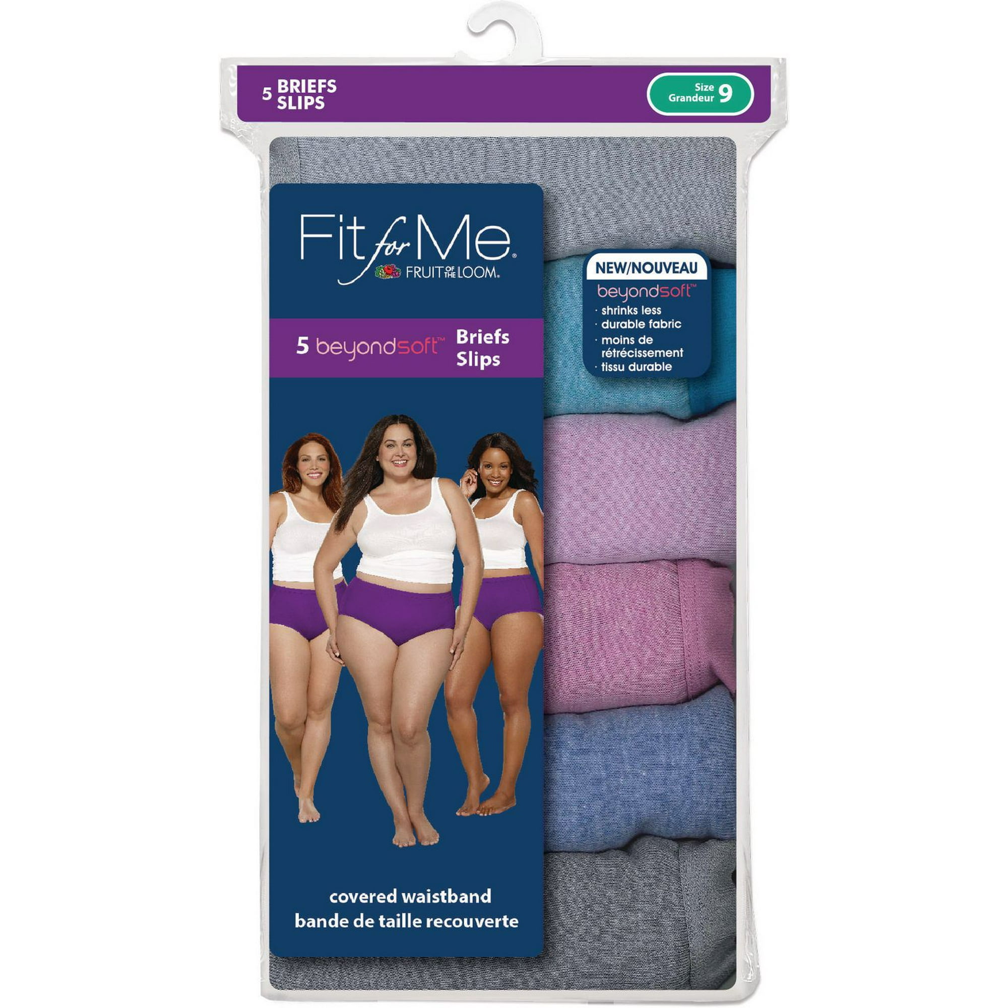 Fruit of the Loom Ladies Fit for Me beyond Soft Briefs, 5-Pack 