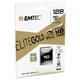 Carte à mémoire SD + adaptateur CL10 U1 d'Emtec de 128 Go de la collection d'or EMTEC MSD U1 128Go – image 1 sur 5