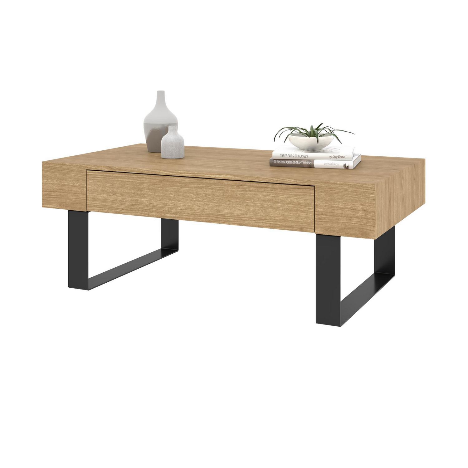 Bestar Lyra 44W Coffee Table natural oak Walmart Canada