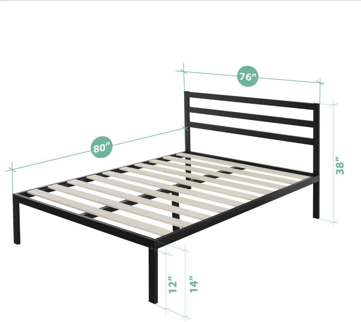 Zinus modern studio 14 inch platform on sale 1500 metal bed frame mattress foundation