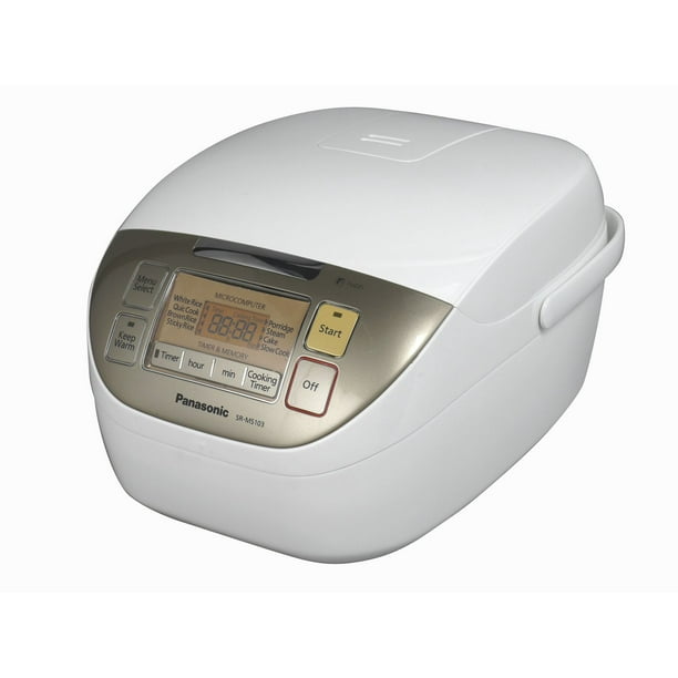 Cuiseur de riz à logique floue contrôlé parmicro-ordinateur haut de gamme avec cuisson vapeur et mijoteuse PanasonicSRMS103 – 1 litre