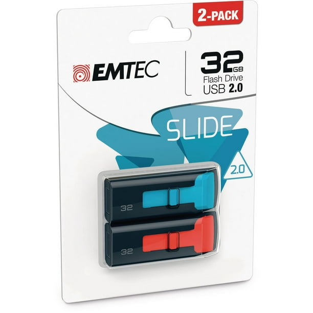 EMTEC USB 2.0 C452 SLIDE 32G 2PK