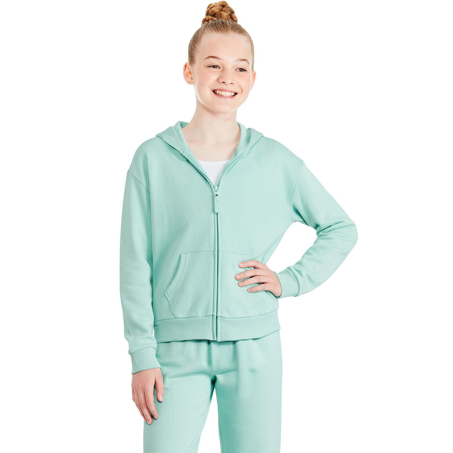 Haut à capuchon zippé sur la longueur George pour filles