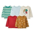 thumbnail image 1 of Lot de 5 t-shirts à manches longues George pour petits garçons, 1 of 2