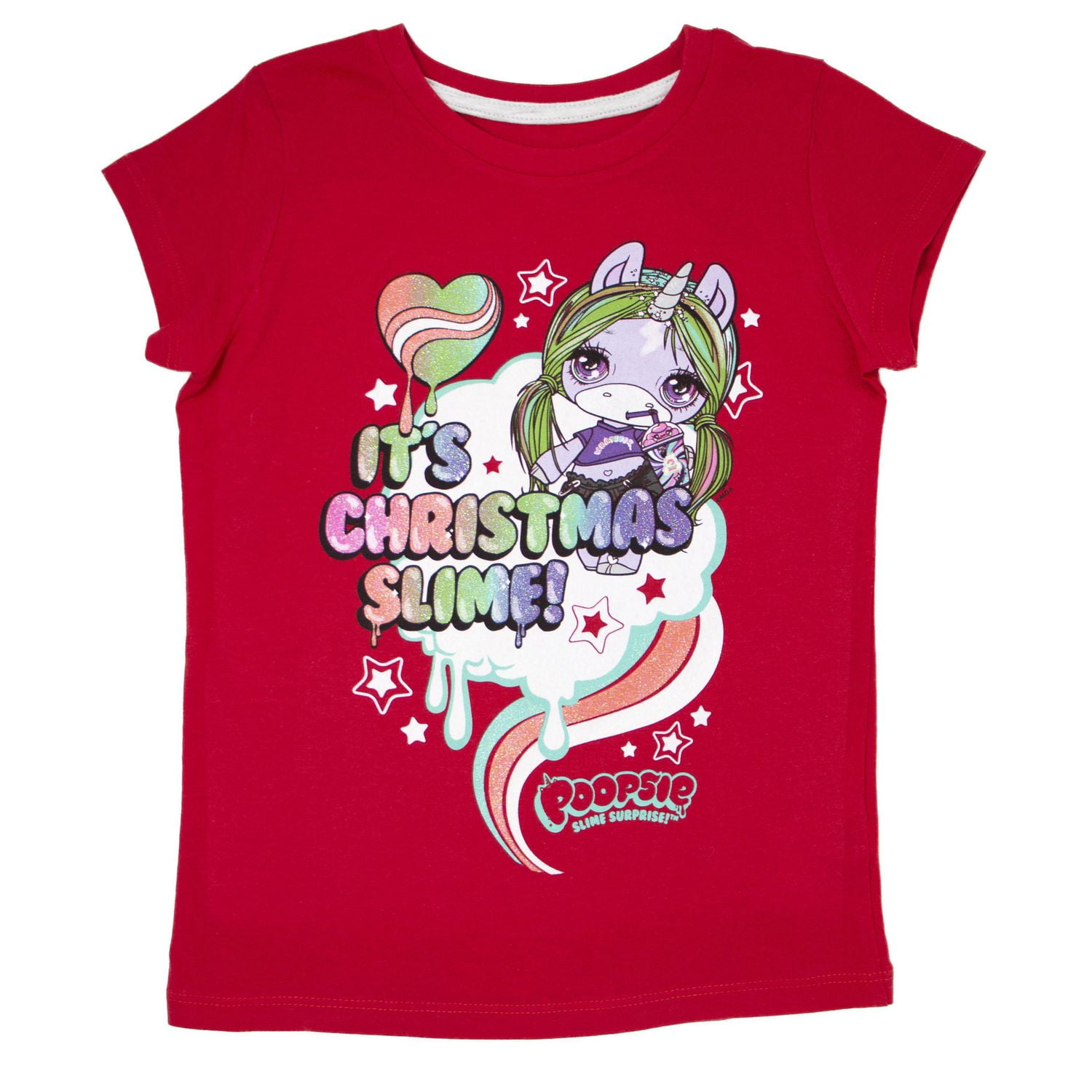 Poopsie Girl's Christmas Short Sleeve T-Shirt