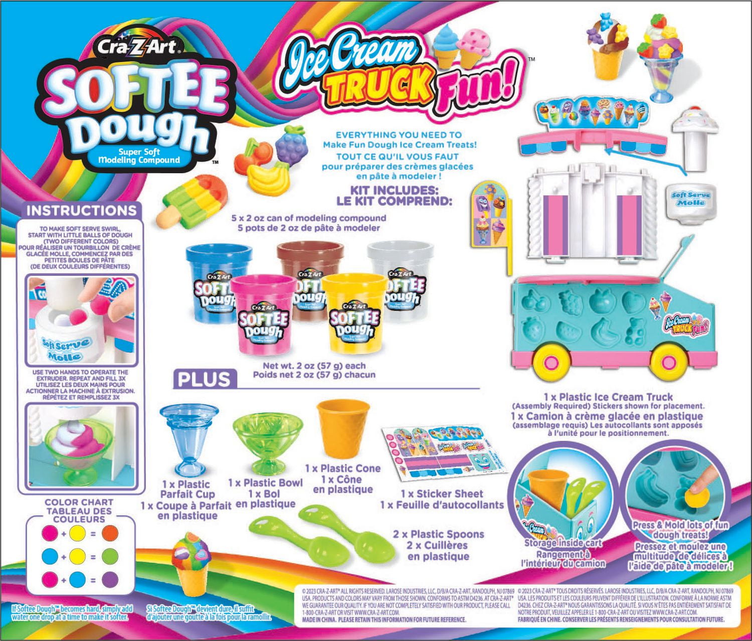 Cra Z Art Softee Dough Ice Cream Truck Fun Sensory Dough for Kids