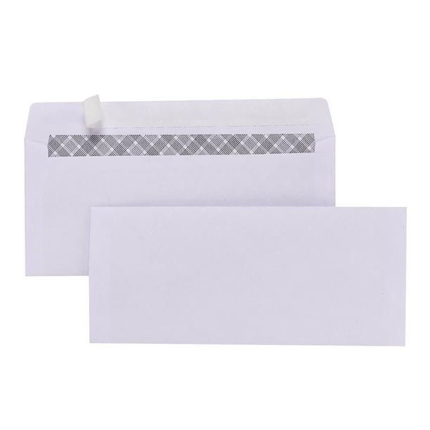 Enveloppe pour catalogue avec fermeture à bande adhésive de 6 x 9 po,  blanc, teinte de sécurité