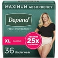 thumbnail image 1 of Depend Fresh Protection Adult Incontinence Underwear for Women (Formerly Depend Fit-Flex), Disposable, Maximum, Blush, 1 of 7