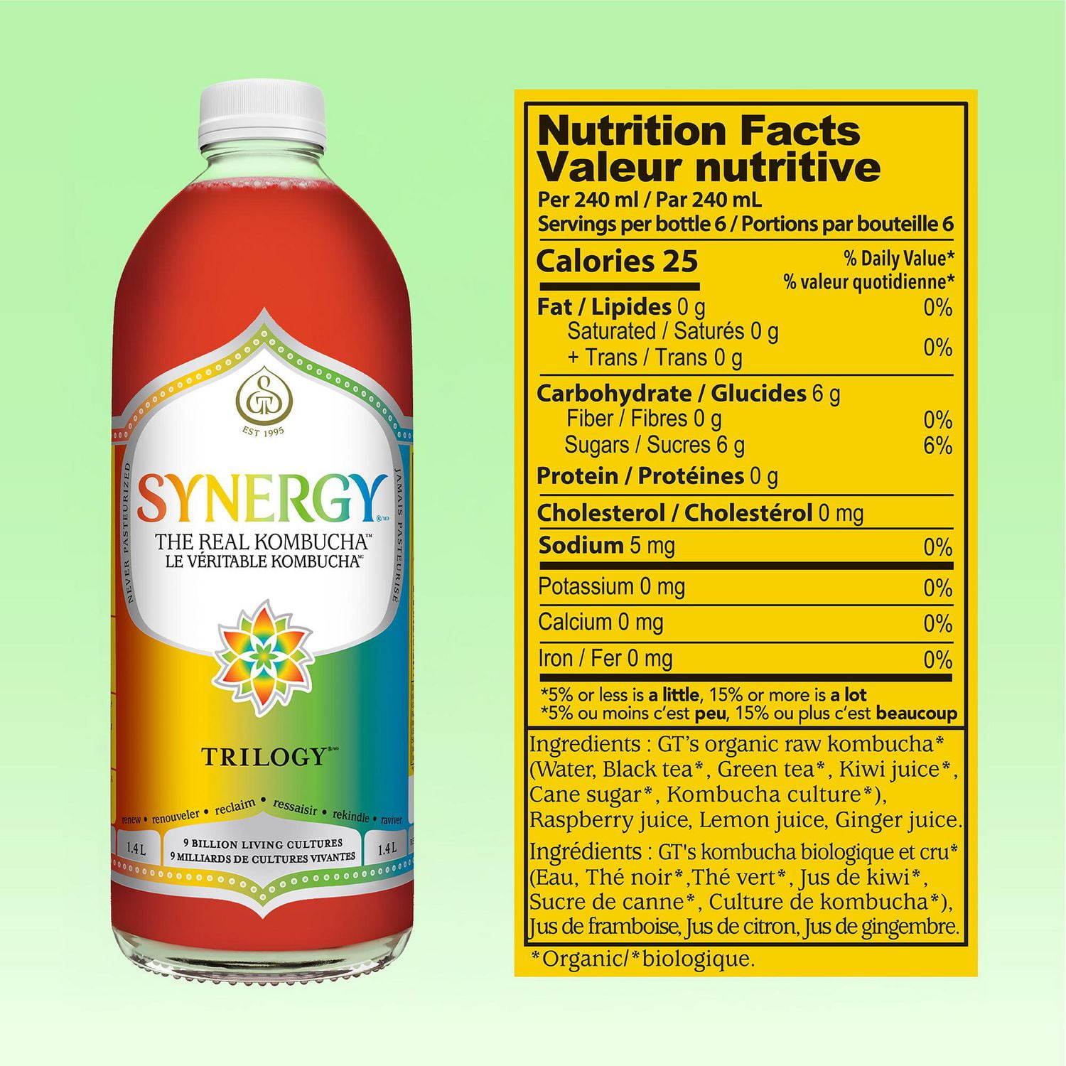 Synergy The Real Kombucha Trilogy, 1.4 Litre - Walmart.ca