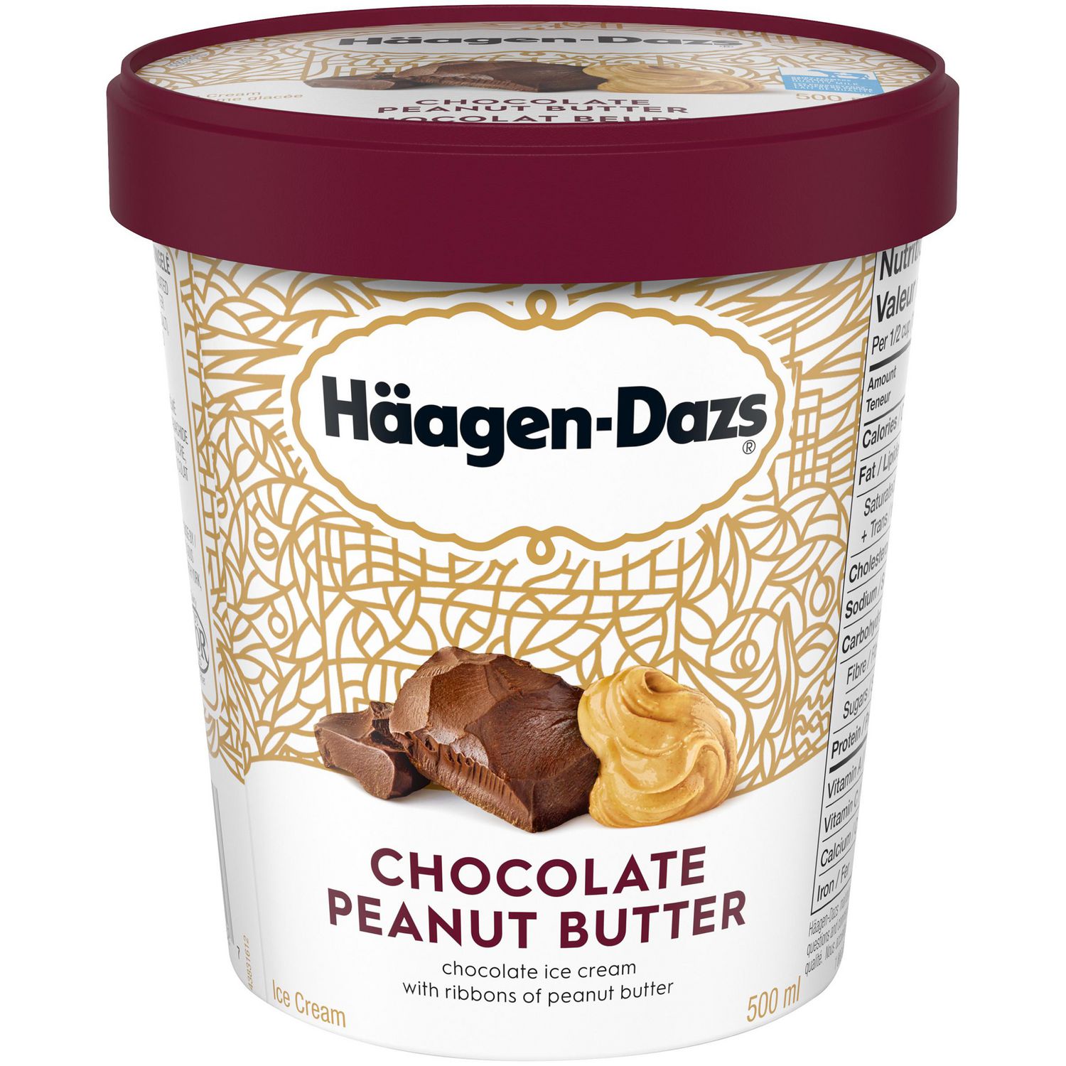 HaagenDazs HÄAGENDAZS® Chocolate Peanut Butter Ice Cream 500 ml