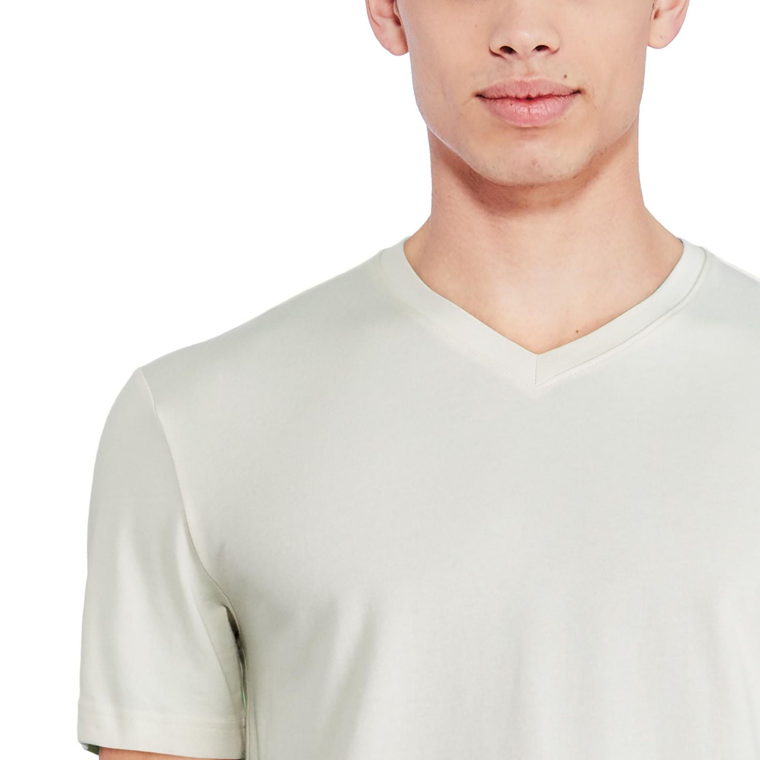 T-shirt extensible avec encolure en V George pour hommes