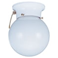 thumbnail image 1 of Aurora Yates 1-Light White Flush Mount, 1 of 1