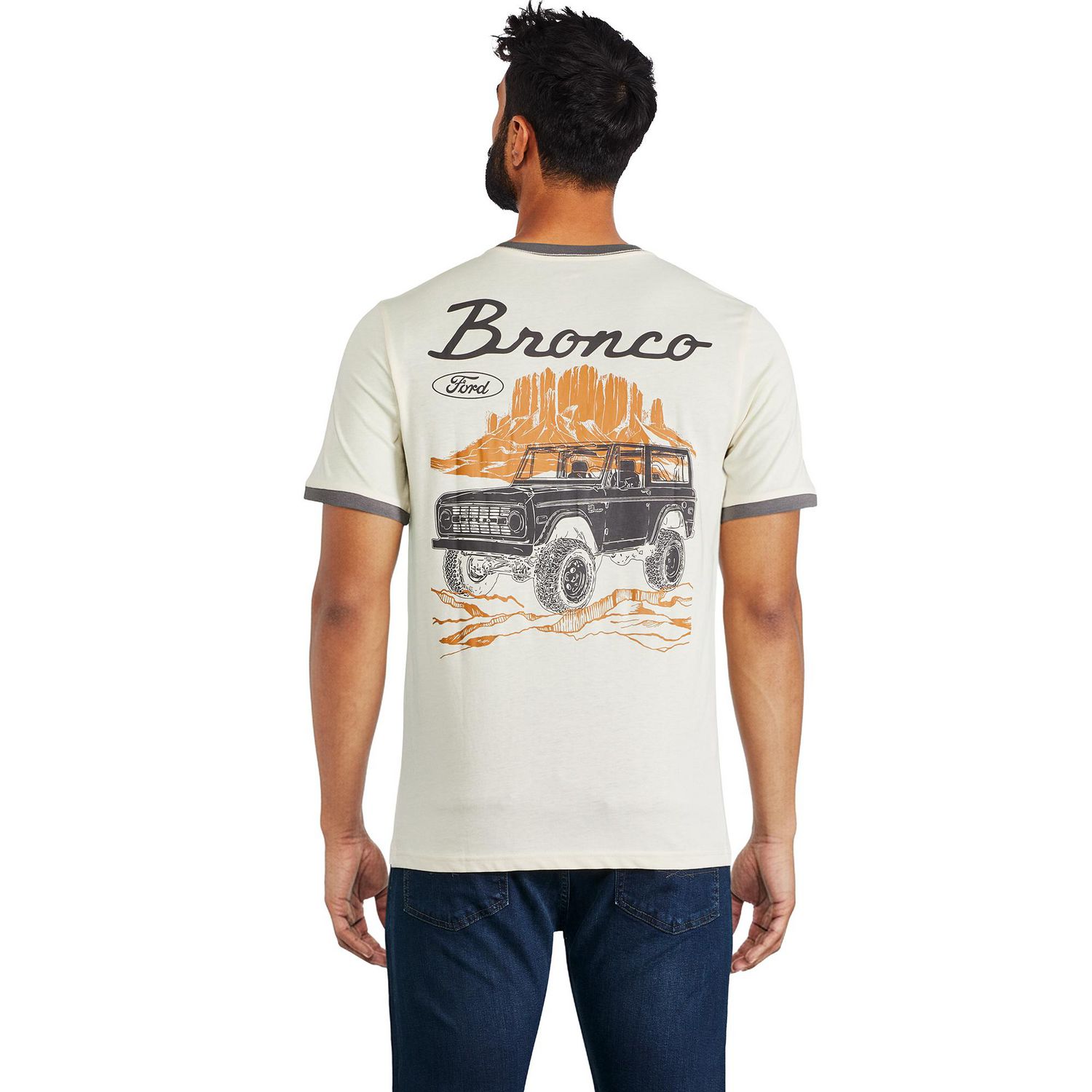 T-shirt à bordure contrastante Ford pour hommes