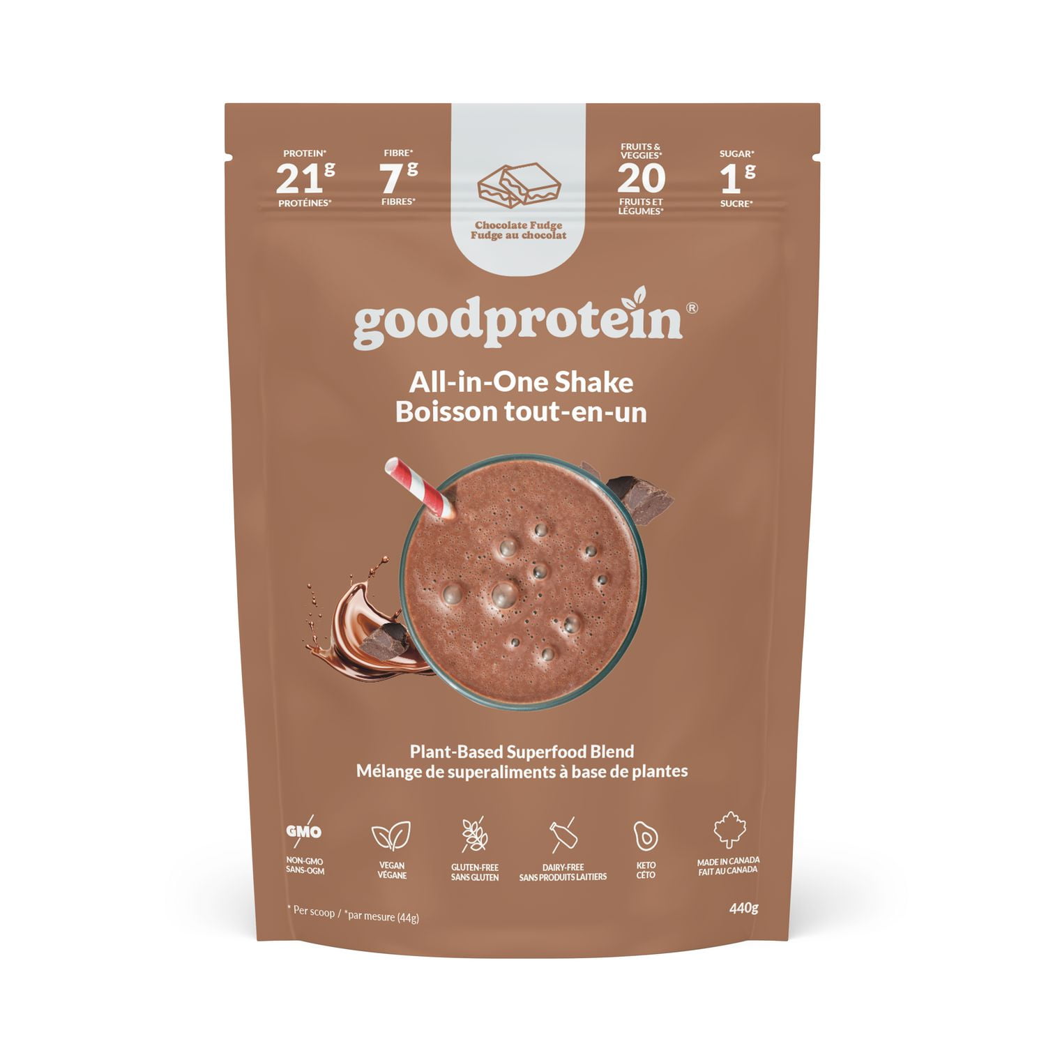 Good Protein, Chocolate Fudge All-in-One Shake, 440g