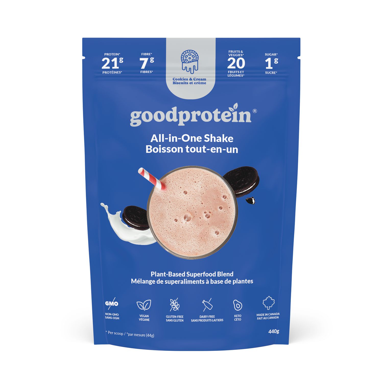 Good Protein, Cookies & Cream All-in-One Shake, 440g