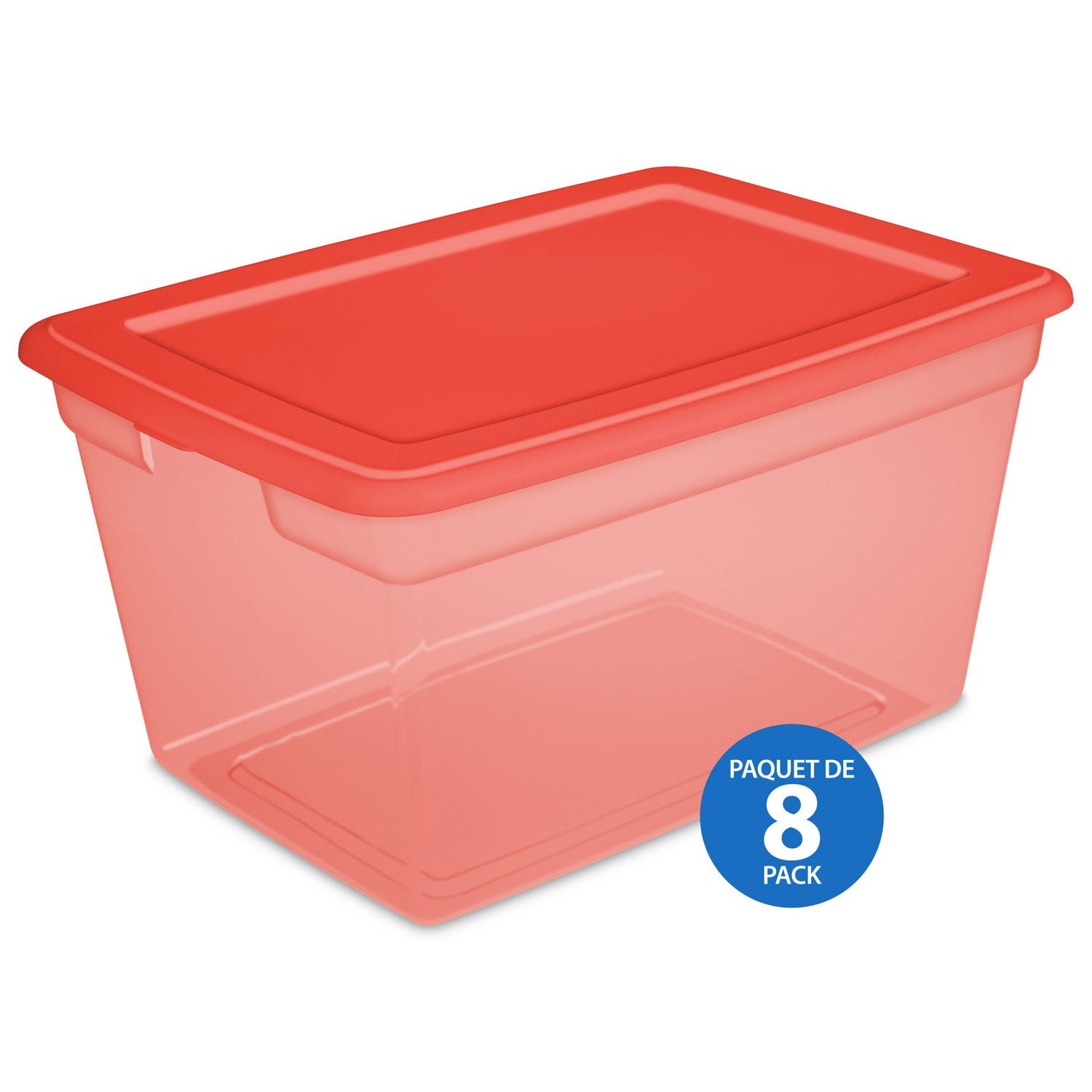 Sterilite 55L Storage Box Orange 8 Pk Walmart Canada   6000197600433 