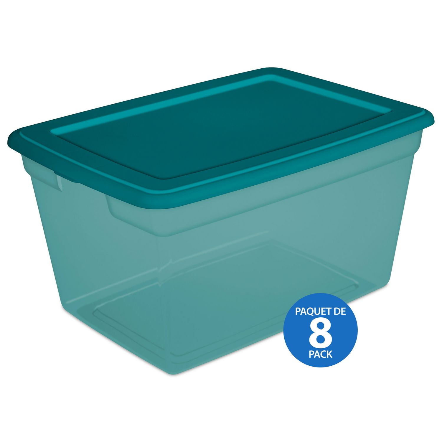 Sterilite 55L Storage Box- Aqua- 8 Pk | Walmart Canada