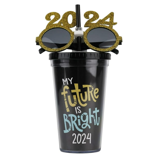 Graduation Gift Straw Tumbler With Glasses Future 2024 Walmart.ca