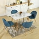 Homycasa – ensemble de 2 chaises de salle à manger, chaises d'appoint rembourrées à dossier mi-rond, pour cuisine, salle à manger, bistro – image 3 sur 8