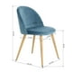 Homycasa Set of 2 Dining Chair Mid Round Back Upholstered Side Chairs for Kitchen Room Bistro - image 5 of 8