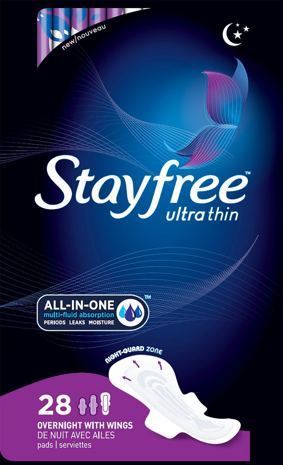 Stayfree® Ultra Thin Overnight Pads with Wings Walmart Canada