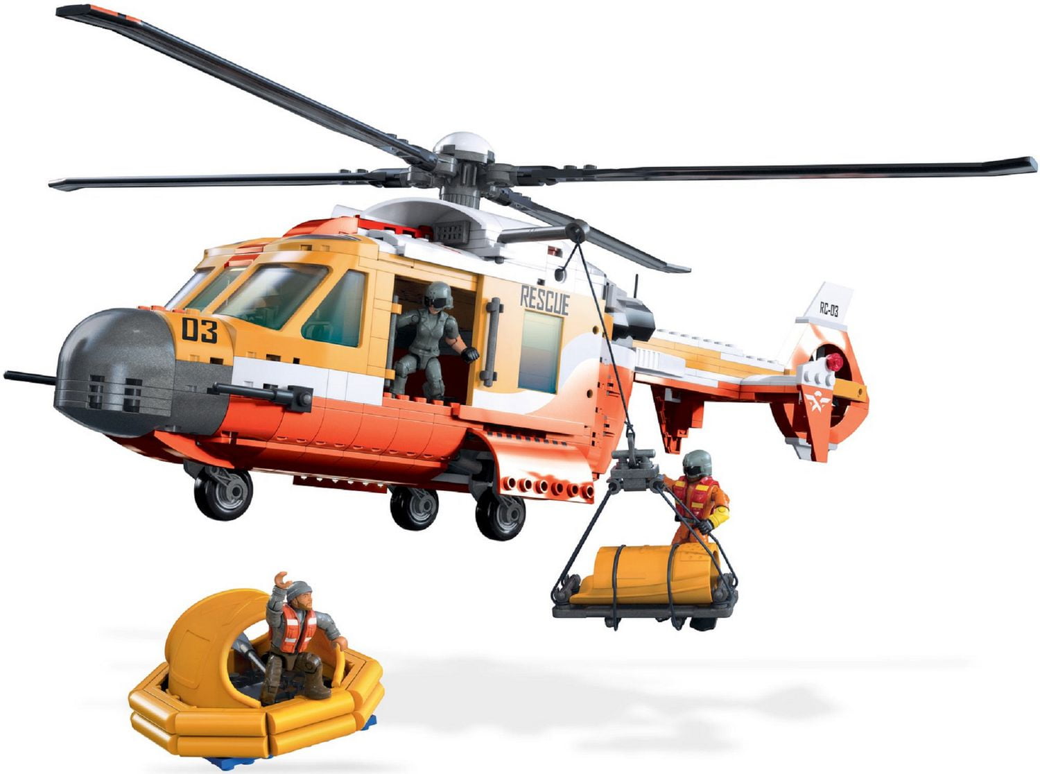 Mega construx rescue fashion helicopter