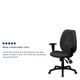 Chaise exécutive ergonomique pivotante multifonctions en tissu gris à dossier haut avec appui-bras réglable – image 5 sur 9