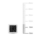 thumbnail image 2 of Miabella Black Diamond Accent Sterling Silver Men's Stud Earrings, 2 of 4