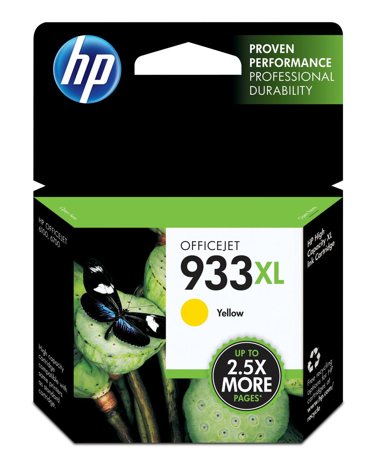 HP 933XL Yellow High Yield Original Ink Cartridge (CN056AN) Walmart