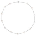 thumbnail image 2 of Miabella Cultured Freshwater Pearl 10K White Gold by the Yard Tin-Cup Necklace, 2 of 2