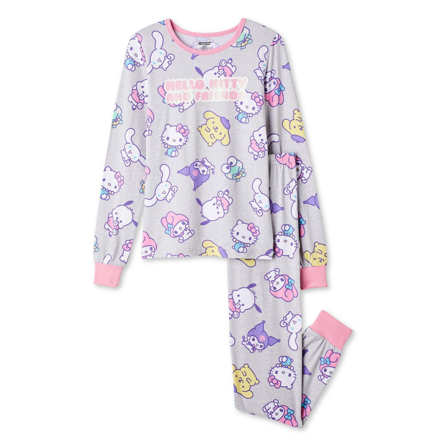 Hello Kitty and Friends Girls' Two Piece Pajama Set
