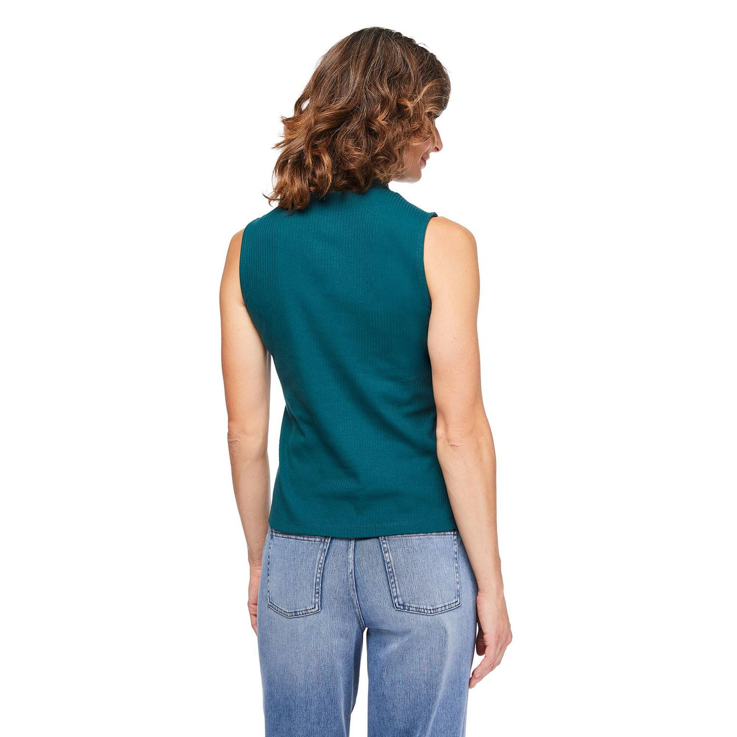 Iyla Women's Mock Neckline Rib Top, Sizes S-XXL