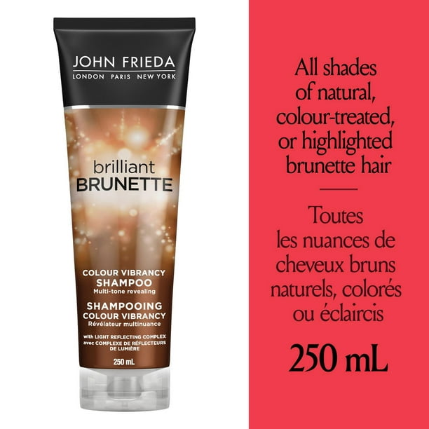 Shampooing Brilliant Brunette Colour Vibrancy Révélateur multinuance de John Frieda 250 mL