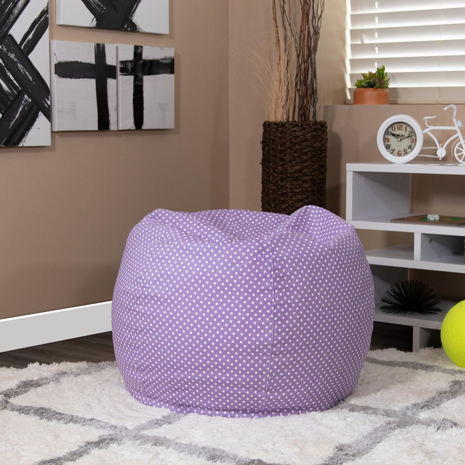 Small Lavender Dot Kids Bean Bag Chair Walmart