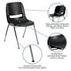 Chaise coquille empilable et ergonomique noire Flash Furniture de la collection Hercules de – image 5 sur 9