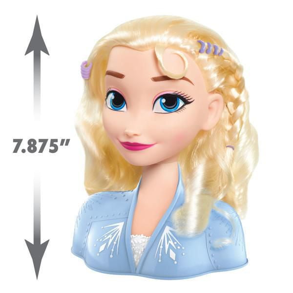Tête de Coiffure d'Elsa de La Reine Des Neiges 2 Disney (14 éléments) Tête  de Coiffure d'Elsa de La Reine Des Neiges 