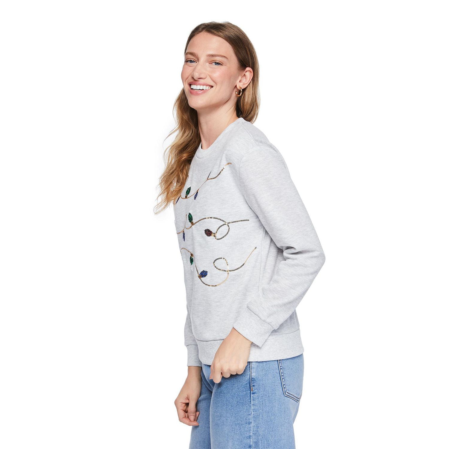 George Women's Light Up Christmas Fleece Popover, Sizes XS-XXL