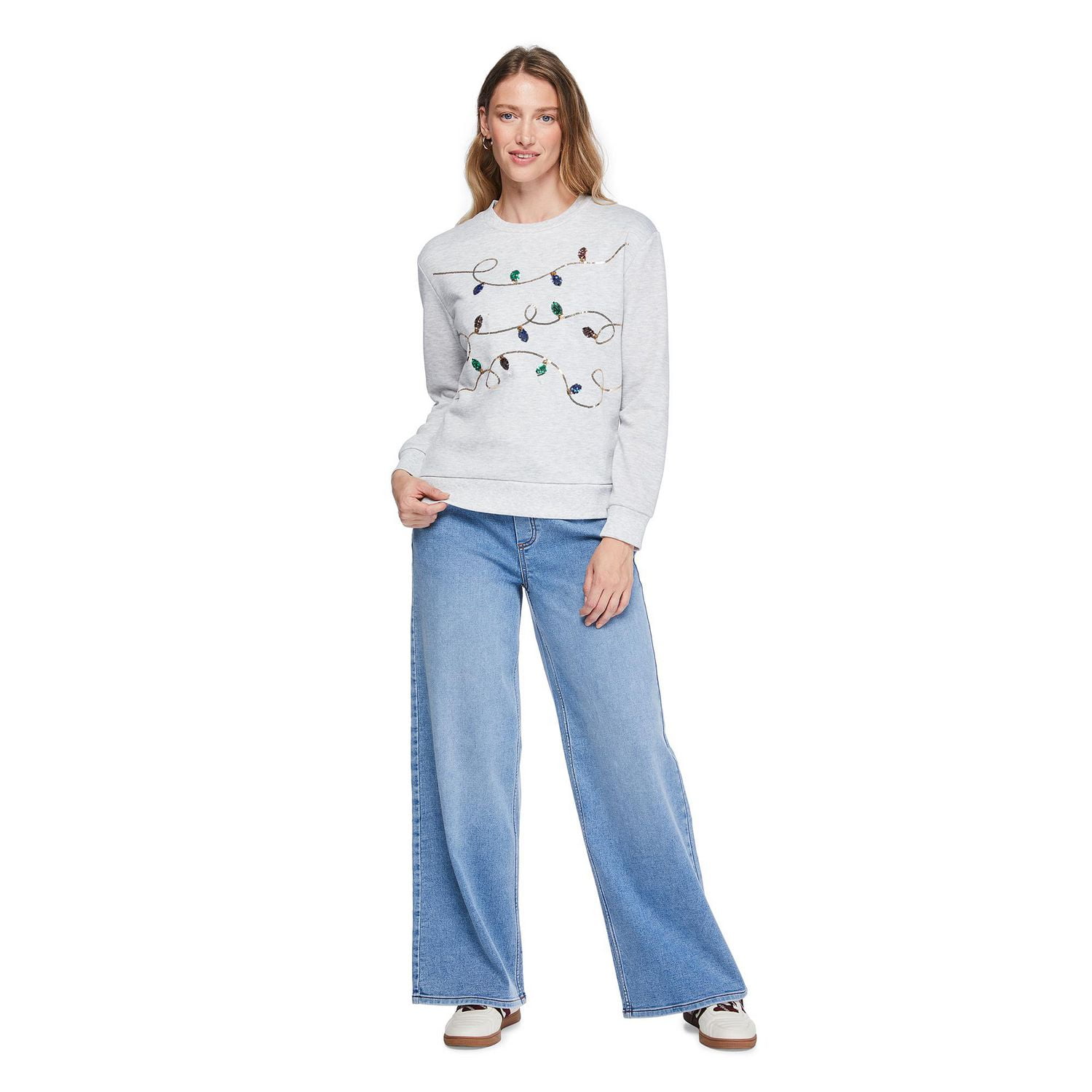 George Women's Light Up Christmas Fleece Popover, Sizes XS-XXL