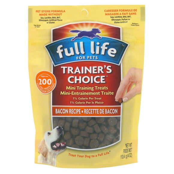 Mini gâteries de dressage au recette de bacon Trainer's Choice de Full Life for Pets