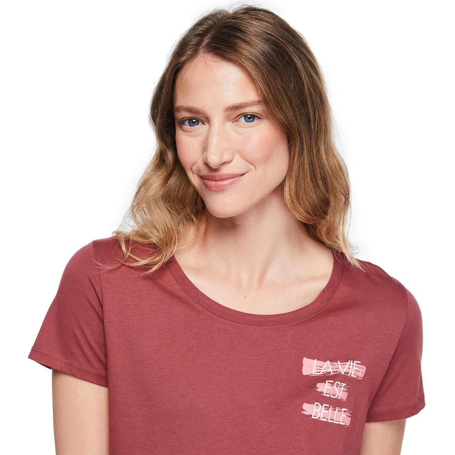 T-shirt de nuit avec encolure dégagée George pour femmes