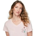 thumbnail image 4 of George Women's Plus V-Neck Sleep T-Shirt, 4 of 6