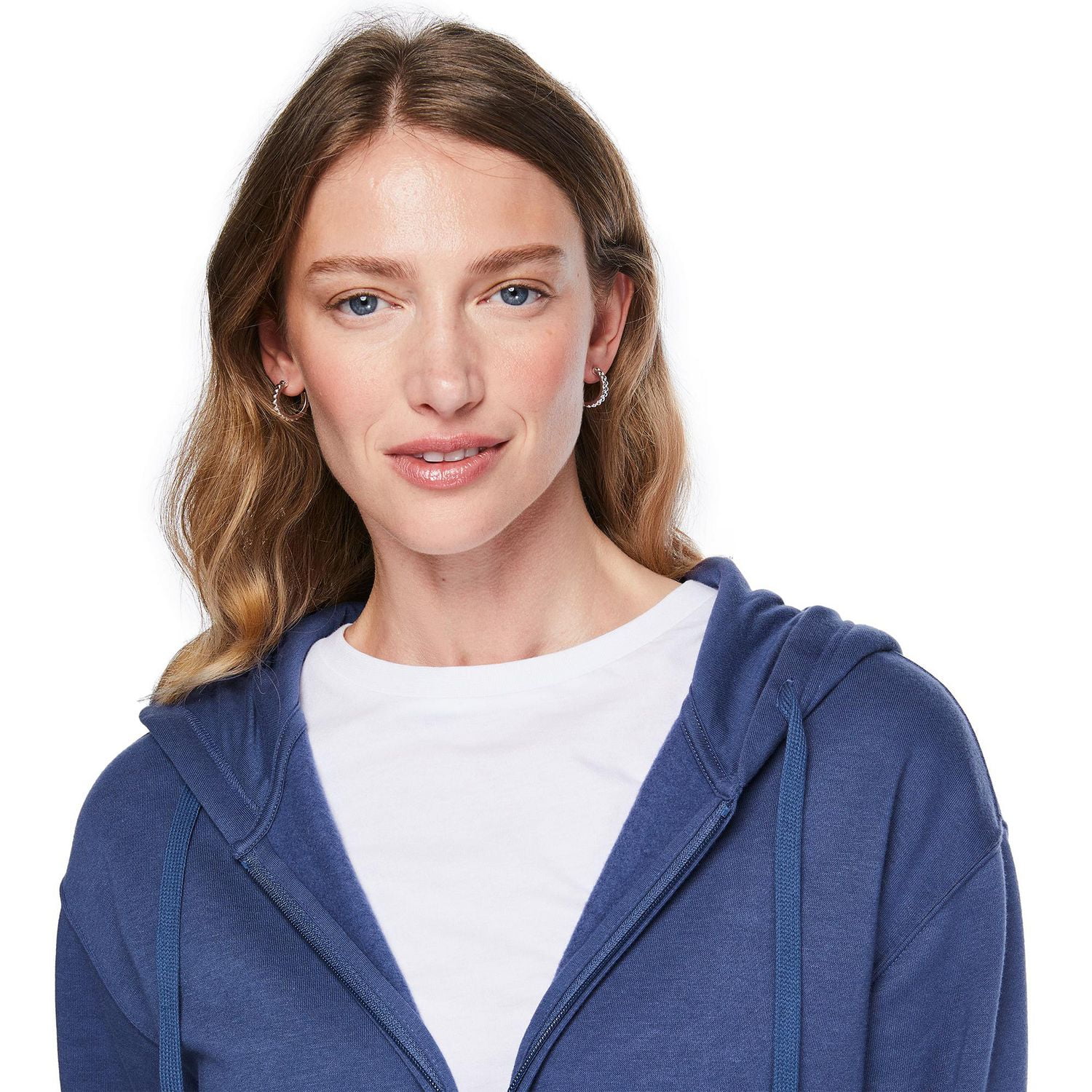 Haut à capuchon zippé sur la longueur George pour femmes