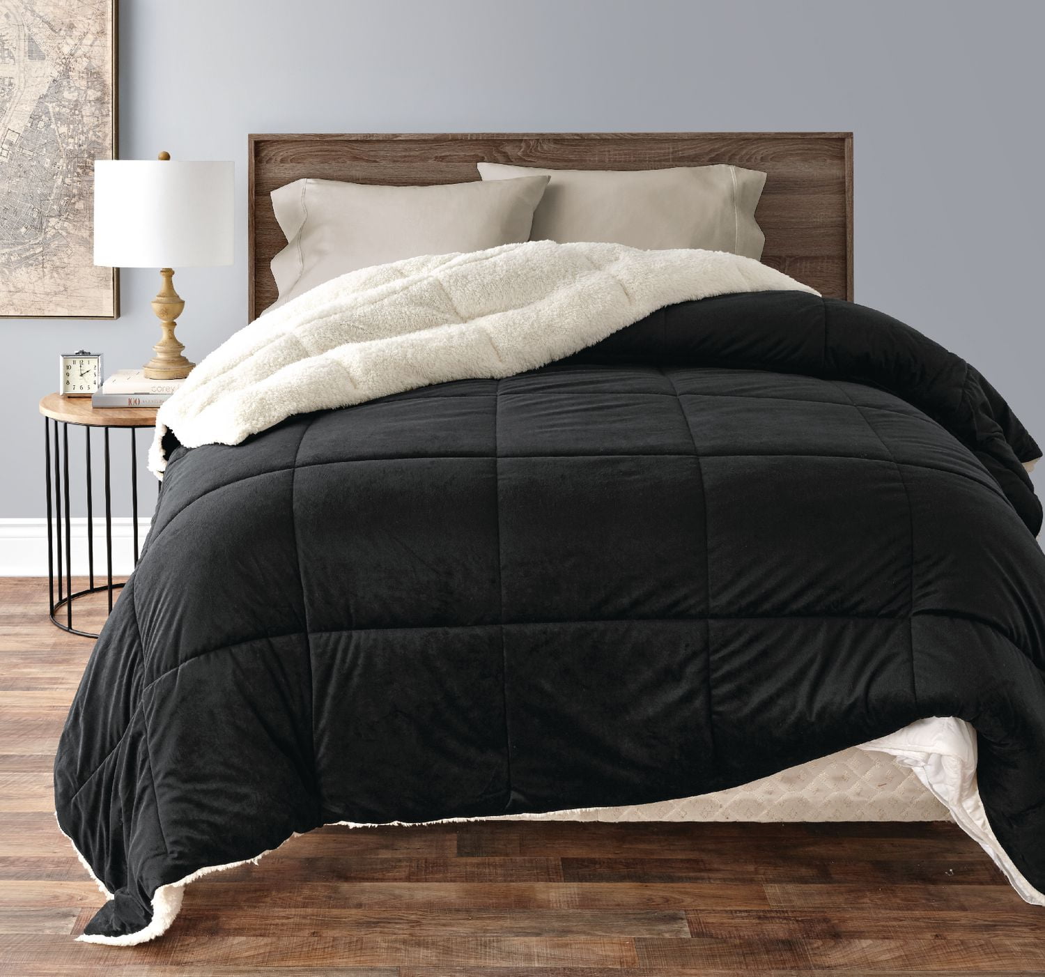 Hometrends Plush Black Comforter Walmart Canada