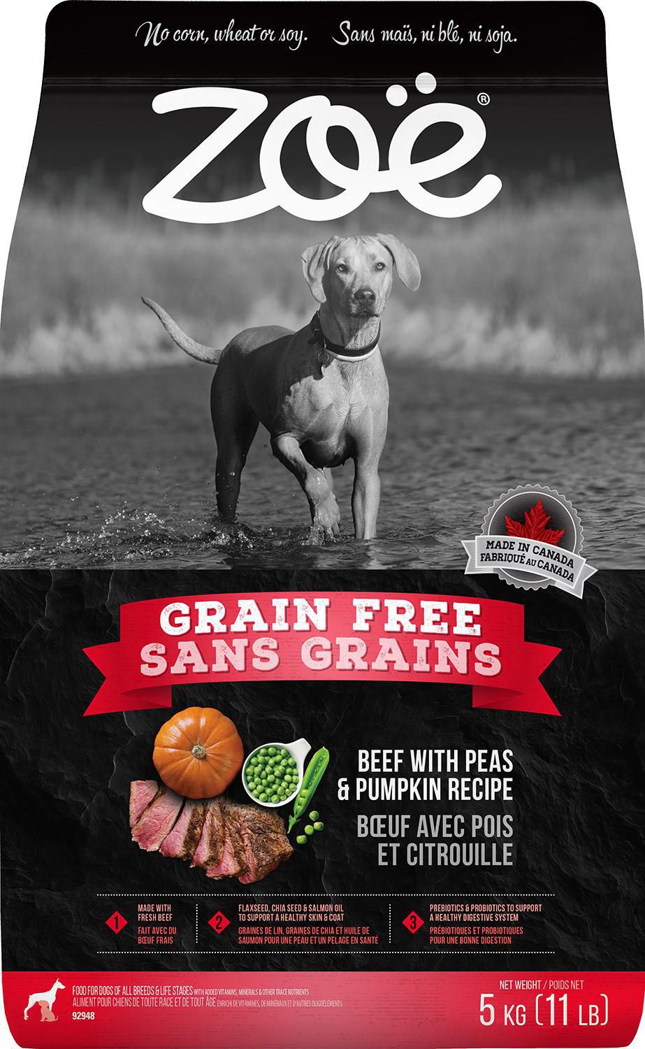 Zoë Grain Free Beef with Pumpkin and Peas Dry Dog Food ...