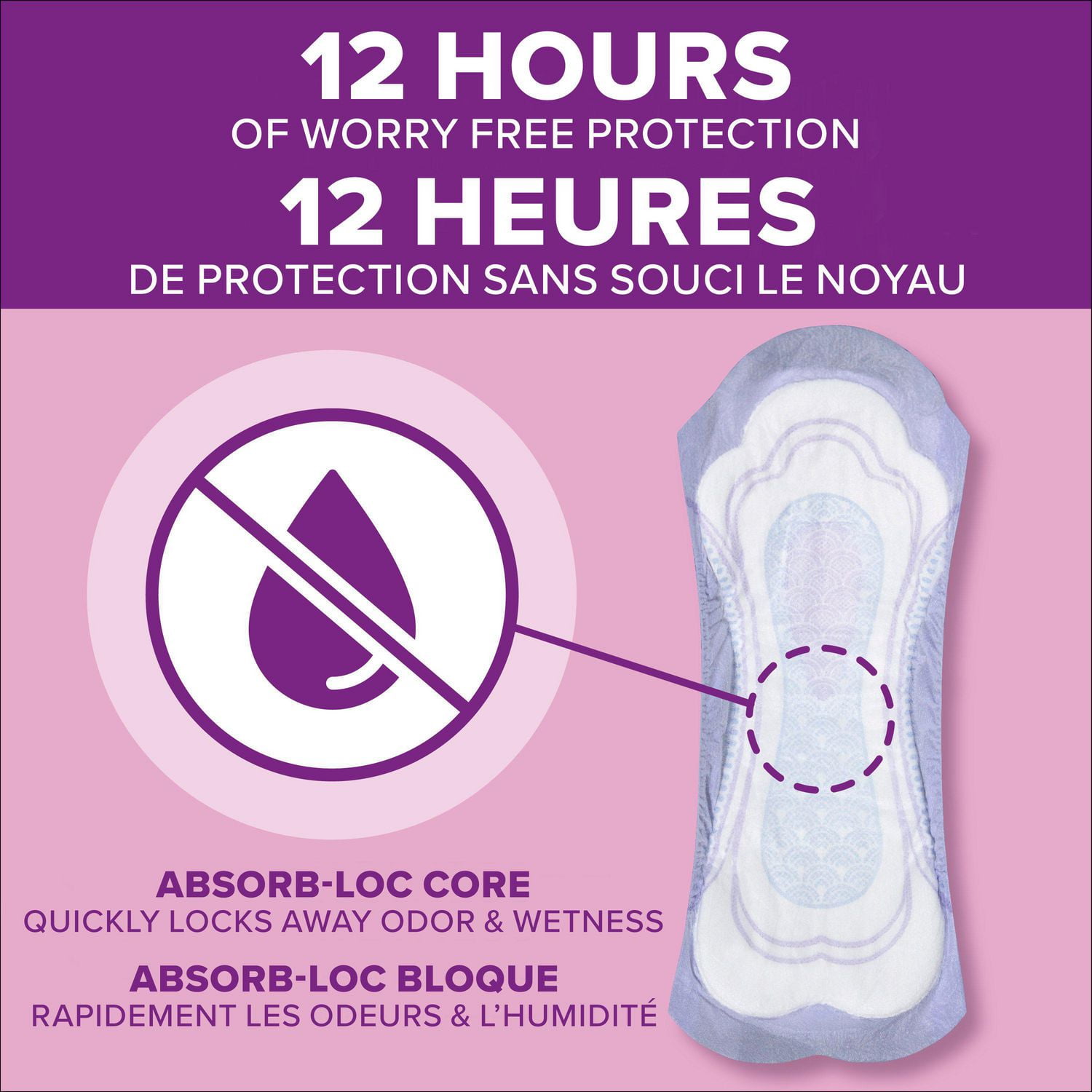 Serviettes d’incontinence Poise pour femmes, degré d’absorption 3, absorption lèger 24 - 30 Serviettes