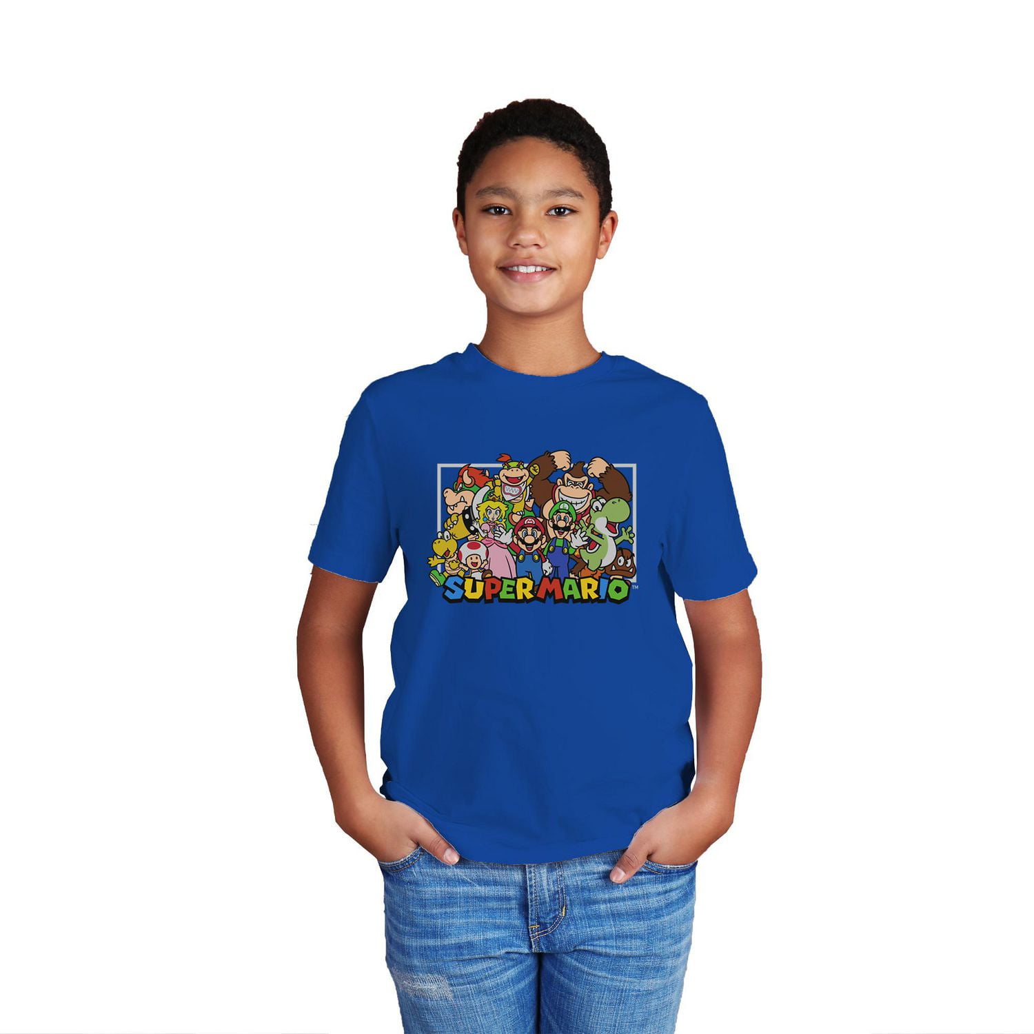 Super Mario Boys Group Short Sleeve T-Shirt