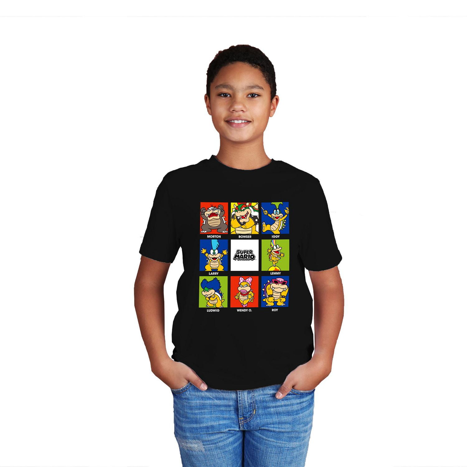 Super Mario Boys Bad Guy Box Short Sleeve T-Shirt, Sizes: XS-XL