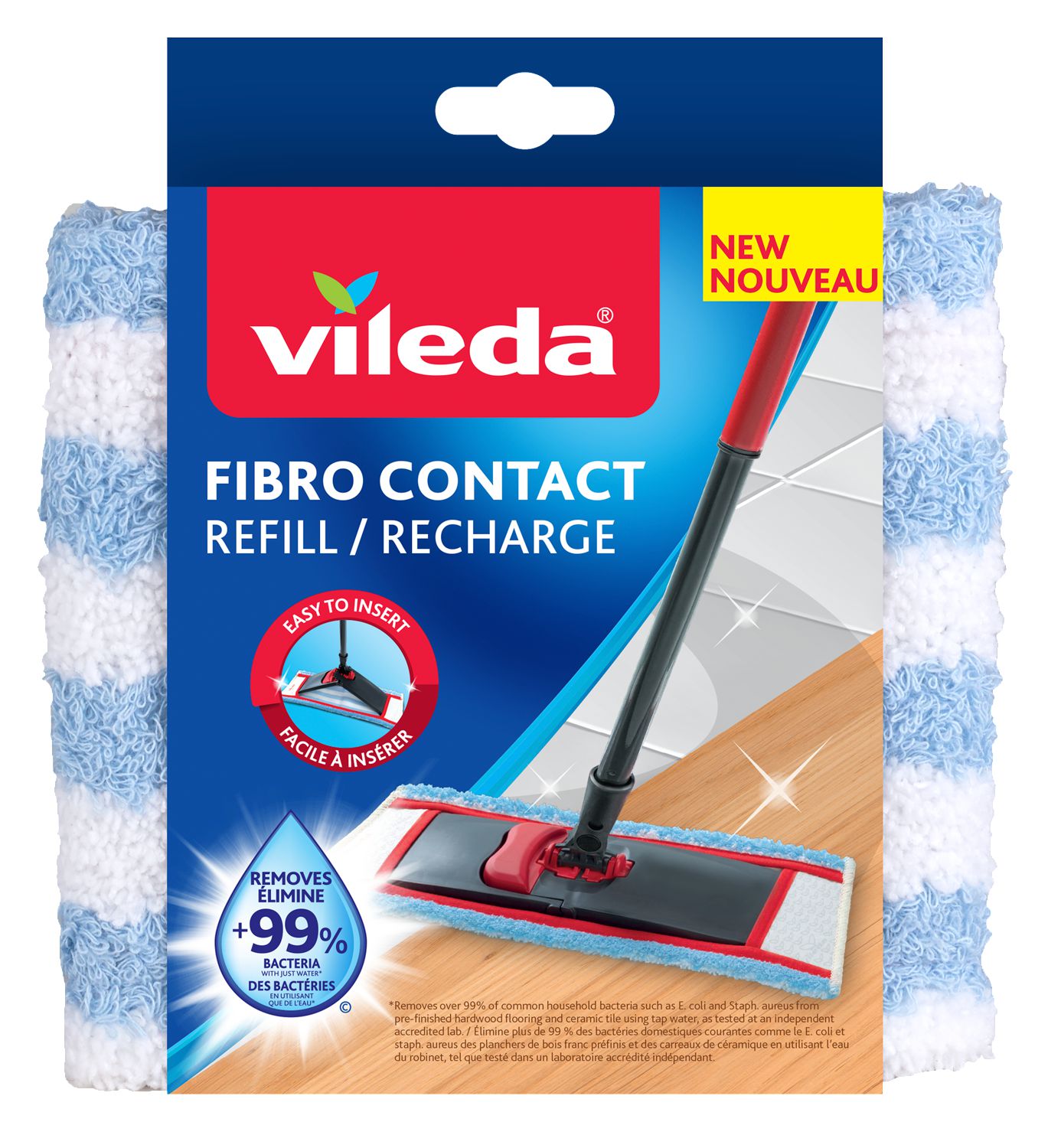 Recharge Contact Fibro de Vileda - Coton et Microfibres 1 pièce 