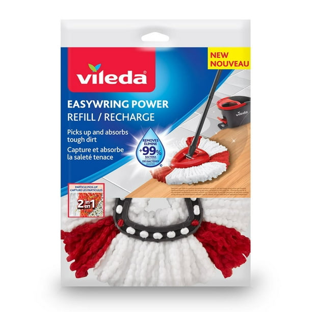 Recharge Vadrouille EasyWring Power de Vileda, 2-en-1 Microfibree