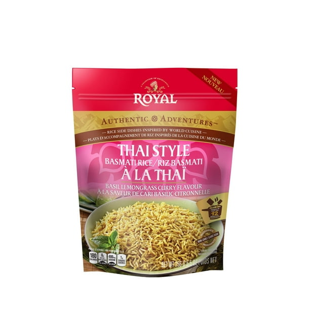 Plats d'accompagnement de riz basmati À La Thaï de Royal à saveur de cari basilic-citronnelle